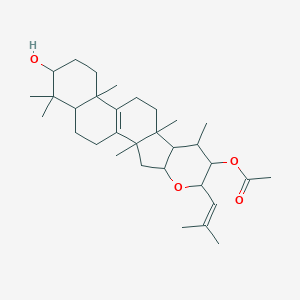 molecular formula C32H50O4 B238823 3-Hydroxy-16,23-epoxylanosta-8,24-dien-22-yl acetate CAS No. 10178-38-8