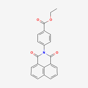 molecular formula C21H15NO4 B2388260 ethyl 4-{2,4-dioxo-3-azatricyclo[7.3.1.0^{5,13}]trideca-1(12),5,7,9(13),10-pentaen-3-yl}benzoate CAS No. 94887-62-4