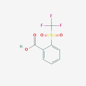 molecular formula C8H5F3O4S B2388304 2-trifluoromethanesulfonylbenzoic acid CAS No. 79676-59-8