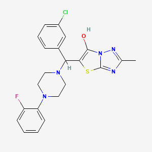 B2388355 5-((3-Chlorophenyl)(4-(2-fluorophenyl)piperazin-1-yl)methyl)-2-methylthiazolo[3,2-b][1,2,4]triazol-6-ol CAS No. 851969-46-5