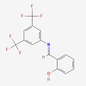 B2388384 2-[[3,5-Bis(trifluoromethyl)phenyl]iminomethyl]phenol CAS No. 92175-89-8