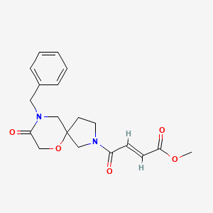 molecular formula C19H22N2O5 B2388418 Methyl (E)-4-(9-benzyl-8-oxo-6-oxa-2,9-diazaspiro[4.5]decan-2-yl)-4-oxobut-2-enoate CAS No. 2411324-04-2