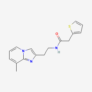 molecular formula C16H17N3OS B2388419 N-(2-{8-methylimidazo[1,2-a]pyridin-2-yl}ethyl)-2-(thiophen-2-yl)acetamide CAS No. 868978-13-6