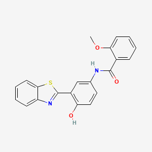 molecular formula C21H16N2O3S B2388421 N-[3-(1,3-benzothiazol-2-yl)-4-hydroxyphenyl]-2-methoxybenzamide CAS No. 2509-91-3