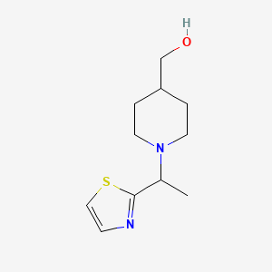 B2388441 (1-(1-(Thiazol-2-yl)ethyl)piperidin-4-yl)methanol CAS No. 1289388-12-0