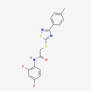 B2388442 N-(2,4-difluorophenyl)-2-((3-(p-tolyl)-1,2,4-thiadiazol-5-yl)thio)acetamide CAS No. 864917-20-4