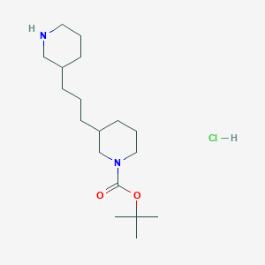Tert-butyl 3-(3-piperidin-3-ylpropyl)piperidine-1-carboxylate;hydrochloride