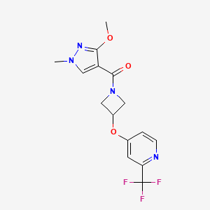 (3-Methoxy-1-methylpyrazol-4-yl)-[3-[2-(trifluoromethyl)pyridin-4-yl]oxyazetidin-1-yl]methanone
