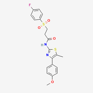 3-(4-fluorobenzenesulfonyl)-N-[4-(4-methoxyphenyl)-5-methyl-1,3-thiazol-2-yl]propanamide
