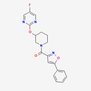 (3-((5-Fluoropyrimidin-2-yl)oxy)piperidin-1-yl)(5-phenylisoxazol-3-yl)methanone