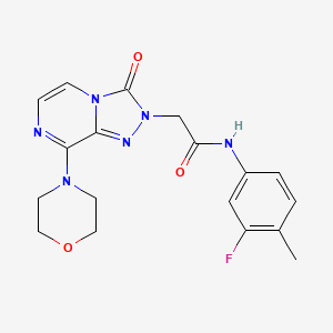 N-(3-fluoro-4-methylphenyl)-2-(8-morpholin-4-yl-3-oxo-[1,2,4]triazolo[4,3-a]pyrazin-2-yl)acetamide