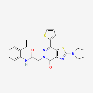N-(2-ethylphenyl)-2-(4-oxo-2-(pyrrolidin-1-yl)-7-(thiophen-2-yl)thiazolo[4,5-d]pyridazin-5(4H)-yl)acetamide