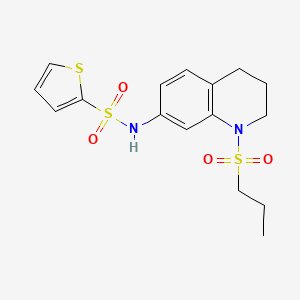 N-(1-(propylsulfonyl)-1,2,3,4-tetrahydroquinolin-7-yl)thiophene-2-sulfonamide