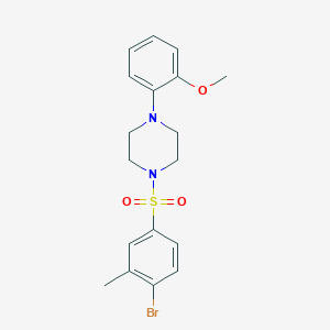 molecular formula C18H21BrN2O3S B238855 1-[(4-Bromo-3-methylphenyl)sulfonyl]-4-(2-methoxyphenyl)piperazine 