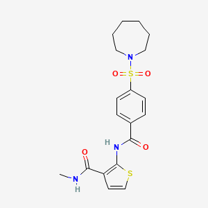 2-(4-(azepan-1-ylsulfonyl)benzamido)-N-methylthiophene-3-carboxamide