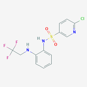 6-chloro-N-{2-[(2,2,2-trifluoroethyl)amino]phenyl}pyridine-3-sulfonamide
