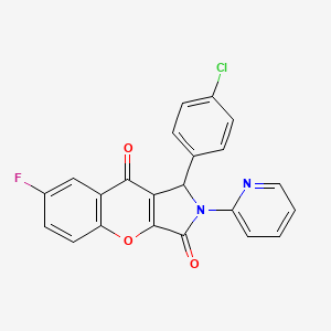 1-(4-Chlorophenyl)-7-fluoro-2-(pyridin-2-yl)-1,2-dihydrochromeno[2,3-c]pyrrole-3,9-dione