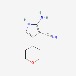 2-Amino-4-(oxan-4-yl)-1H-pyrrole-3-carbonitrile