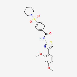 N-(4-(2,4-dimethoxyphenyl)thiazol-2-yl)-4-(piperidin-1-ylsulfonyl)benzamide