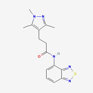 N-(benzo[c][1,2,5]thiadiazol-4-yl)-3-(1,3,5-trimethyl-1H-pyrazol-4-yl)propanamide