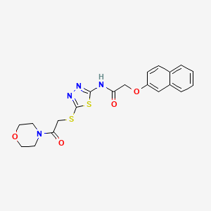 N-(5-((2-morpholino-2-oxoethyl)thio)-1,3,4-thiadiazol-2-yl)-2-(naphthalen-2-yloxy)acetamide
