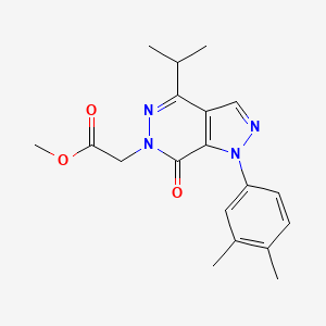 methyl 2-(1-(3,4-dimethylphenyl)-4-isopropyl-7-oxo-1H-pyrazolo[3,4-d]pyridazin-6(7H)-yl)acetate