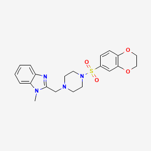 2-((4-((2,3-dihydrobenzo[b][1,4]dioxin-6-yl)sulfonyl)piperazin-1-yl)methyl)-1-methyl-1H-benzo[d]imidazole