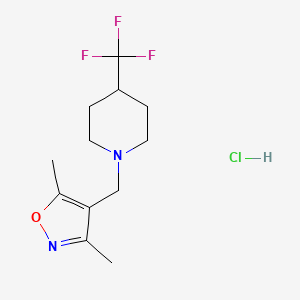3,5-Dimethyl-4-((4-(trifluoromethyl)piperidin-1-yl)methyl)isoxazole hydrochloride