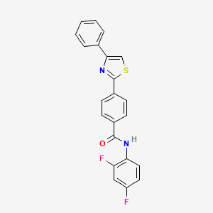 N-(2,4-difluorophenyl)-4-(4-phenyl-1,3-thiazol-2-yl)benzamide