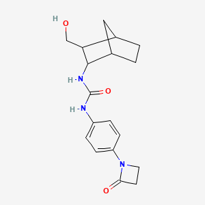 3-[3-(Hydroxymethyl)bicyclo[2.2.1]heptan-2-yl]-1-[4-(2-oxoazetidin-1-yl)phenyl]urea
