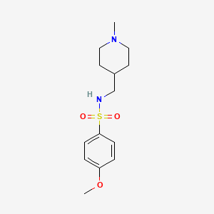 4-methoxy-N-((1-methylpiperidin-4-yl)methyl)benzenesulfonamide