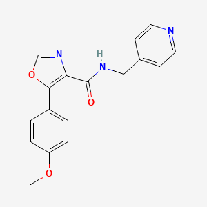 molecular formula C17H15N3O3 B2388646 5-(4-甲氧苯基)-N-(吡啶-4-基甲基)-1,3-恶唑-4-甲酰胺 CAS No. 1369231-46-8