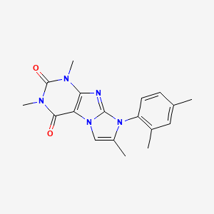 molecular formula C18H19N5O2 B2388656 6-(2,4-Dimethylphenyl)-2,4,7-trimethylpurino[7,8-a]imidazole-1,3-dione CAS No. 878727-17-4