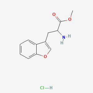 molecular formula C12H14ClNO3 B2388658 methyl2-amino-3-(1-benzofuran-3-yl)propanoatehydrochloride CAS No. 2287266-57-1