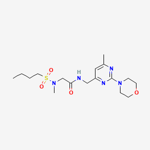 N-((6-methyl-2-morpholinopyrimidin-4-yl)methyl)-2-(N-methylbutylsulfonamido)acetamide