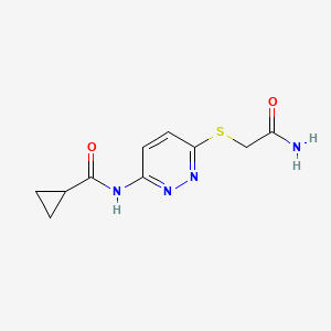 N-(6-((2-amino-2-oxoethyl)thio)pyridazin-3-yl)cyclopropanecarboxamide