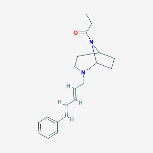 molecular formula C20H26N2O B238868 3-(5-Phenyl-2,4-pentadienyl)-8-propionyl-3,8-diazabicyclo(3.2.1)octane CAS No. 1798-70-5