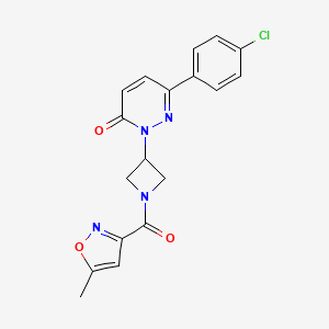 6-(4-Chlorophenyl)-2-[1-(5-methyl-1,2-oxazole-3-carbonyl)azetidin-3-yl]pyridazin-3-one
