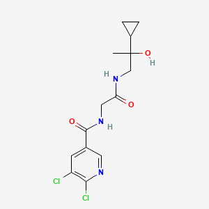 N-(2-cyclopropyl-2-hydroxypropyl)-2-[(5,6-dichloropyridin-3-yl)formamido]acetamide