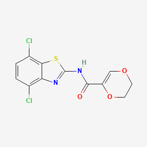N-(4,7-dichlorobenzo[d]thiazol-2-yl)-5,6-dihydro-1,4-dioxine-2-carboxamide