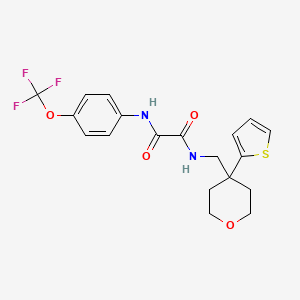 N1-((4-(thiophen-2-yl)tetrahydro-2H-pyran-4-yl)methyl)-N2-(4-(trifluoromethoxy)phenyl)oxalamide