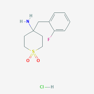 4-Amino-4-[(2-fluorophenyl)methyl]-1Lambda(6)-thiane-1,1-dione hydrochloride