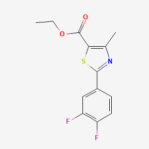molecular formula C13H11F2NO2S B2388721 Ethyl 2-(3,4-difluorophenyl)-4-methylthiazole-5-carboxylate CAS No. 317319-19-0
