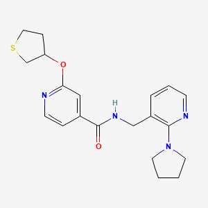 N-((2-(pyrrolidin-1-yl)pyridin-3-yl)methyl)-2-((tetrahydrothiophen-3-yl)oxy)isonicotinamide