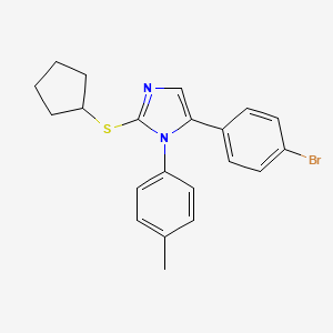 5-(4-bromophenyl)-2-(cyclopentylthio)-1-(p-tolyl)-1H-imidazole