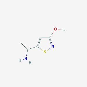 molecular formula C6H10N2OS B2388729 1-(3-Methoxy-1,2-thiazol-5-yl)ethan-1-amine CAS No. 1935024-09-1
