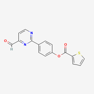 molecular formula C16H10N2O3S B2388730 4-(4-Formyl-2-pyrimidinyl)phenyl 2-thiophenecarboxylate CAS No. 477870-92-1