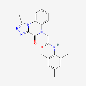 molecular formula C21H21N5O2 B2388732 N-mesityl-2-(1-methyl-4-oxo-[1,2,4]triazolo[4,3-a]quinoxalin-5(4H)-yl)acetamide CAS No. 1357974-40-3