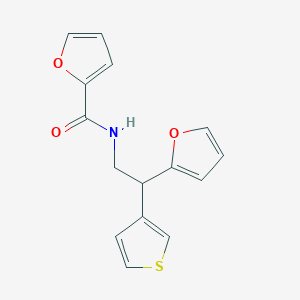 molecular formula C15H13NO3S B2388779 N-(2-(furan-2-yl)-2-(thiophen-3-yl)ethyl)furan-2-carboxamide CAS No. 2097857-41-3