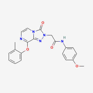 molecular formula C21H19N5O4 B2388822 N-(4-methoxyphenyl)-2-[8-(2-methylphenoxy)-3-oxo-2H,3H-[1,2,4]triazolo[4,3-a]pyrazin-2-yl]acetamide CAS No. 1251629-28-3